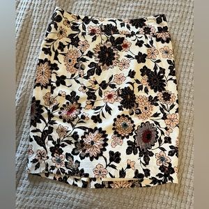 LOFT floral pencil skirt